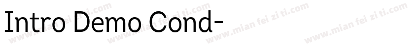 Intro Demo Cond字体转换